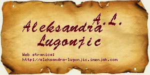 Aleksandra Lugonjić vizit kartica